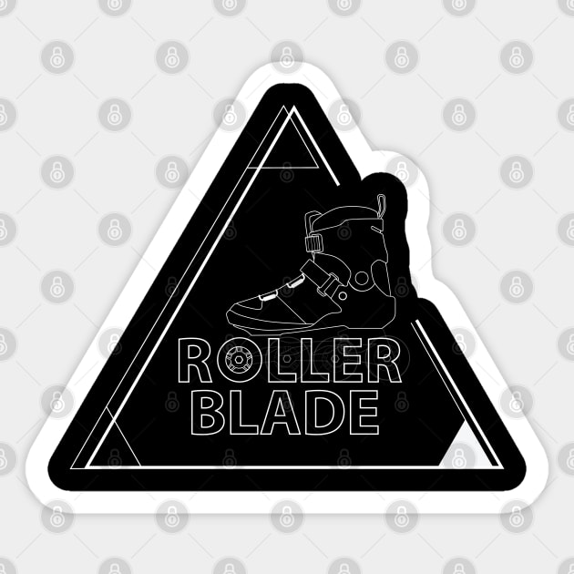 Roller Blade triangle - Rollerblade & Inline skate Sticker by Whiterai